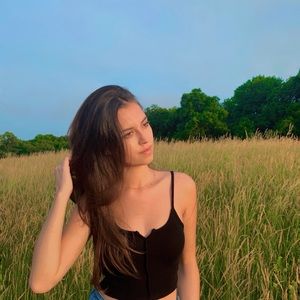 ASOS Black Crop Top - Notch Detail